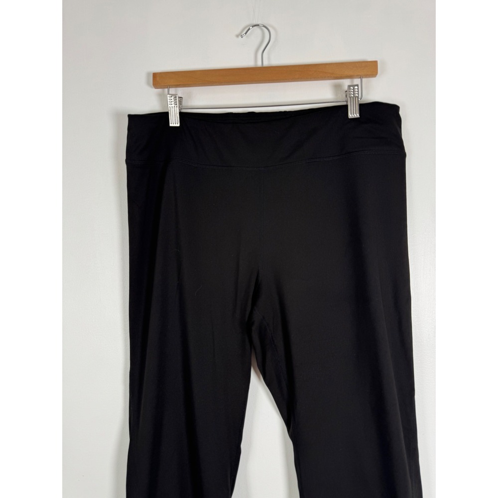 Athleisure Gaiam Womens XXL Bootcut Yoga Pants Black Wide Waistband Stretch - Picture 8 of 9